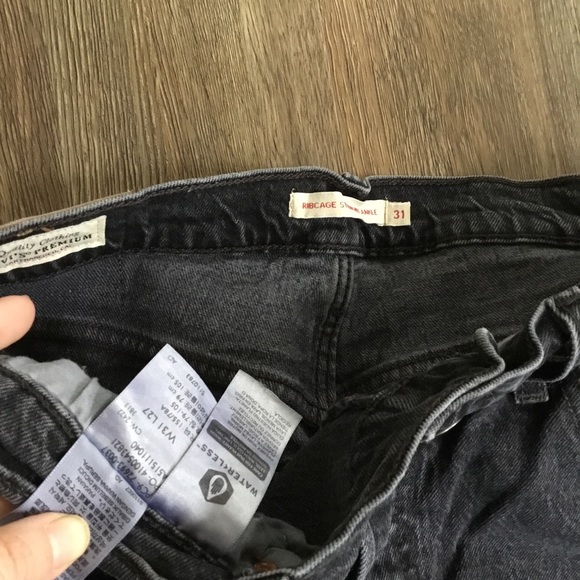 Levi's Ribcage Straight Ankle Jeans Feeling Cagey Black - Picture 8 of 10